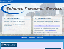 Tablet Screenshot of enhancejobs.com